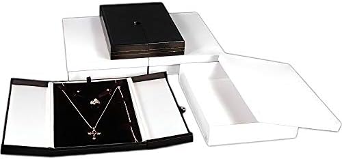 3 Обеци, Пръстен, Колие Черно Бели Комбинираната Кутии За Бижута
