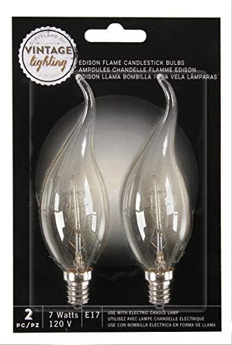 Лампа Cleveland Vintage Lighting CLV120 7W E17 Edison Flame (2 бр), Бистра
