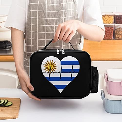 Love Uruguay Сърцебиене Обяд-Чанта Изолиран Обяд-Бокс Множество Чанта-Тоут за Работа в Офис Пътуване