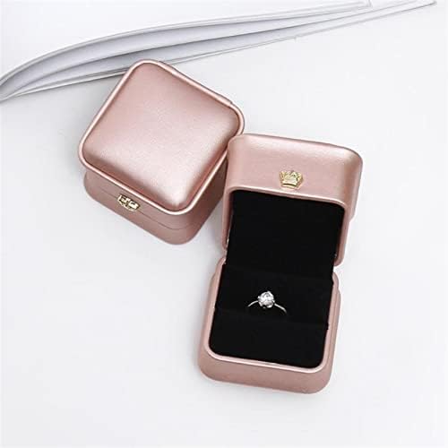 Кутии за опаковане на пръстените ZTHOME Преносим Титуляр за пръстени с романтично предложение, Калъф За Обеци, Кутии за пренасяне на бижута, 5 бр. (Цвят: B03 5,8x5,8X4,5 см, раз?