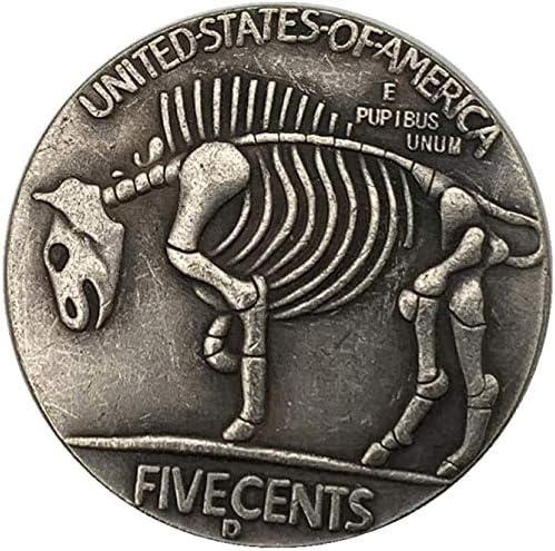 1936 Монета Скитник Тръба Мъжки Старинни Медни Стара Сребърна Възпоменателна Монета са подбрани Монета, Монета с Черепа 20 мм Копие на