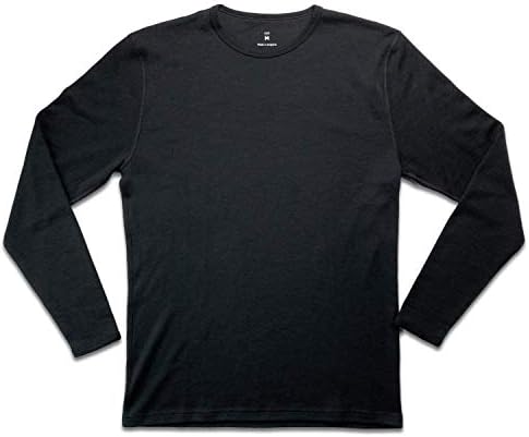 Мъжка риза средно тегло от мериносова вълна, с дълъг ръкав Crew - Защита Срещу миризма - Базов слой За Разходки - Майк за активно