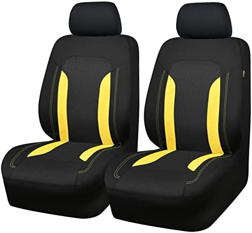 CAR PASS 3D Air Mesh- Дишащи спортни покривала за автомобилни седалки, само за предните седалки, съвместими с въздушни възглавници,