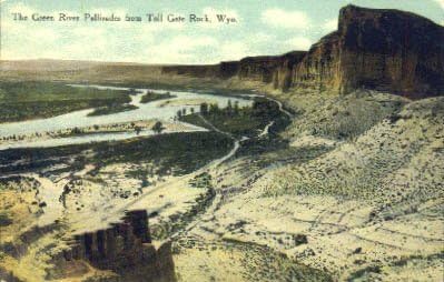 Пощенска картичка Toll Gate Rock, Уайоминг