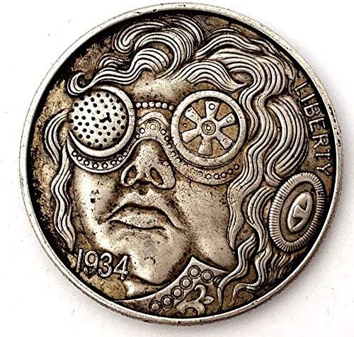 1934 Американски Странници Антични Мед, Старо Сребро Възпоменателна Монета са подбрани Монета с Медна и Сребърна Монета Пилот С Релефно Копие на Монети Подарък за Не