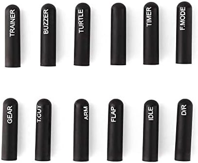 Комплект силиконови калъфи за ключове с надпис RADIOMASTER (12шт) - Дълъг - Черен