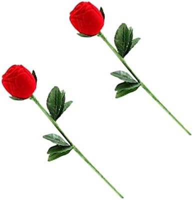 ABOOFAN Бижута Пръстени Кутия За Пръстени с Рози, Кутия за Годеж Форма на Стъблото на Розата за Плевене да Предложи на Участието Свети