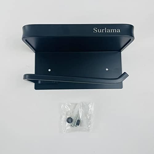 Държачи за Тоалетна хартия Surlama Black, Монтиране на стена, с рафт, Отлични за баня