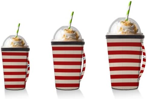 Американския ден на независимостта на 4 юли за многократна употреба Кафе ръкав с лед с дръжка от неопрен за Напитки, кафе лате, Чай, Напитки, Бира (18-32 унция)