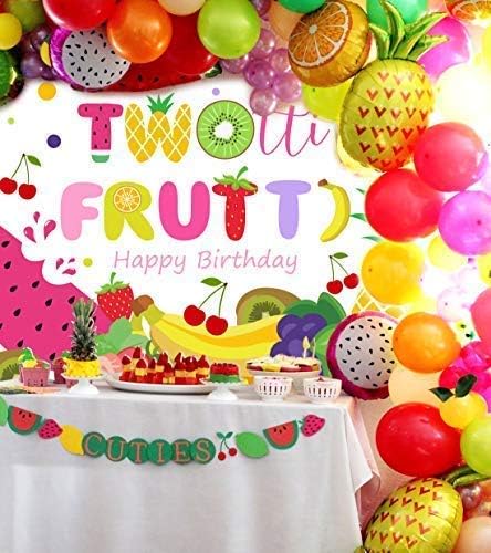 Twotti Frutti Вечерни Фон за Снимки 7x5 фута Tutti Плодов Годишен Тематичен Фон За парти Плодови Декорации на 2-ри Рожден Ден