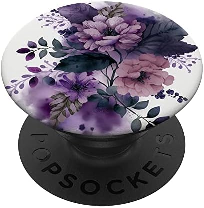 Виолетово-Лавандула Цвете Листа, Цветя, Цветя Девчачьи попсокеты С Възможност за смяна на PopGrip