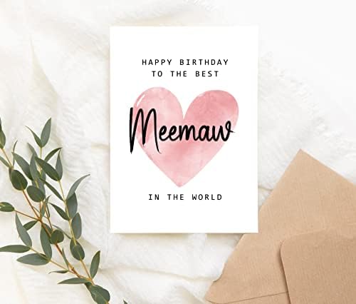 Поздравителна картичка честит рожден Ден на най-Добрата Мама на света - Картичка За рожден ден от Meemaw - пощенска Картичка от Meemaw